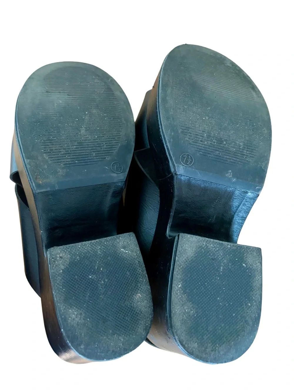 Seychelles Black Crisscross Platform Slingback Sandals Size 7.5